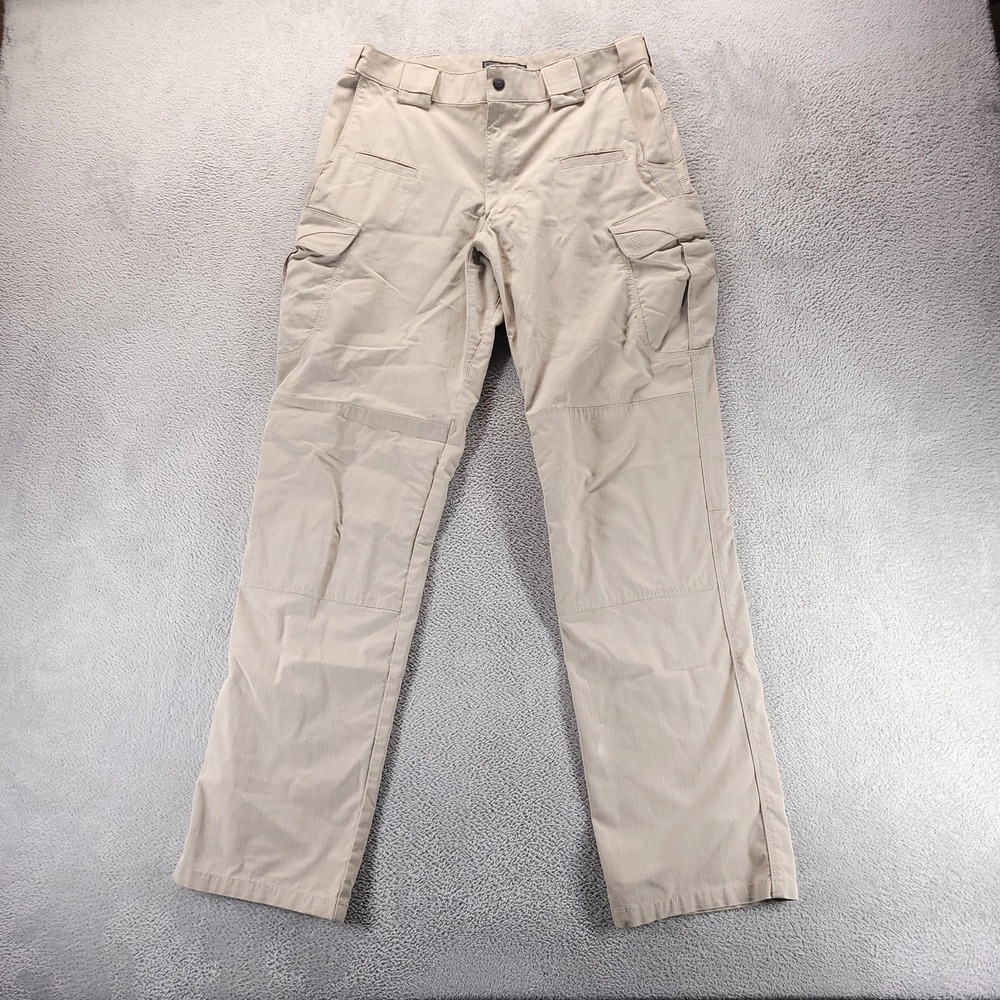 5.11 Tactical Pants Mens 34x34 Beige Cargo Ripstop Workwear Outdoor Hiking